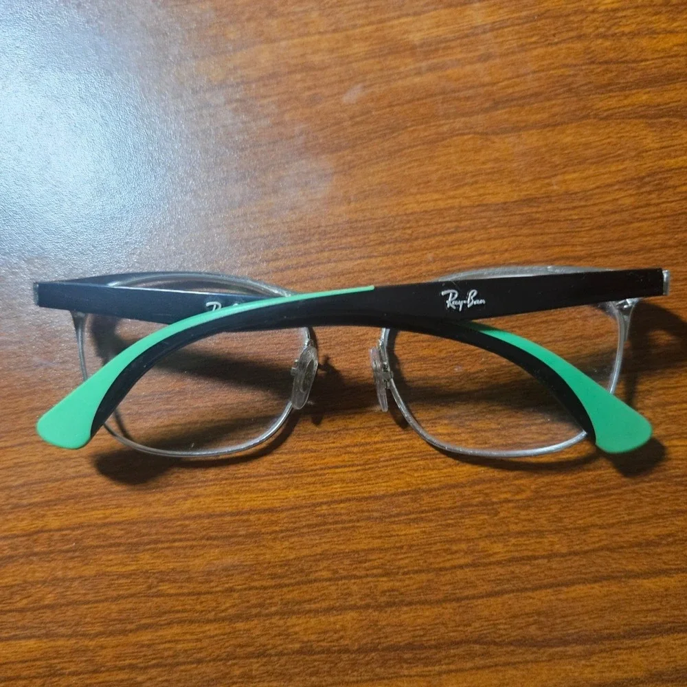 Ray-Ban Eyeglasses Kids 49mm Black Green RB 1054 4069 Semi-Rimless FRAMES ONLY